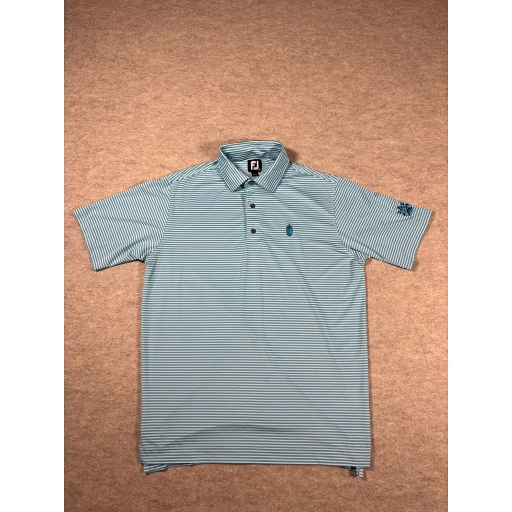 FOOTJOY Men's Med Performance Polo Blue  CLT Providence Golf Country Club Logo